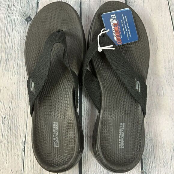 Skechers Women's On The Go 600 Flip Flop Sandals Black #140037 Size:9 - Picture 5 of 8